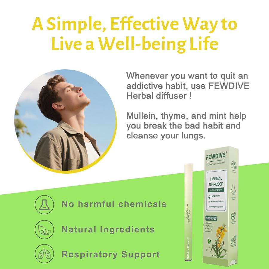 FEWDIVE Herbal Diffusion Pen Vitamin B12 Pure Herb NAD+ Berry Relaxation Stick & Oral Air Freshening, Scented Oil Diffusers Forlung Detoxification -900 Uses