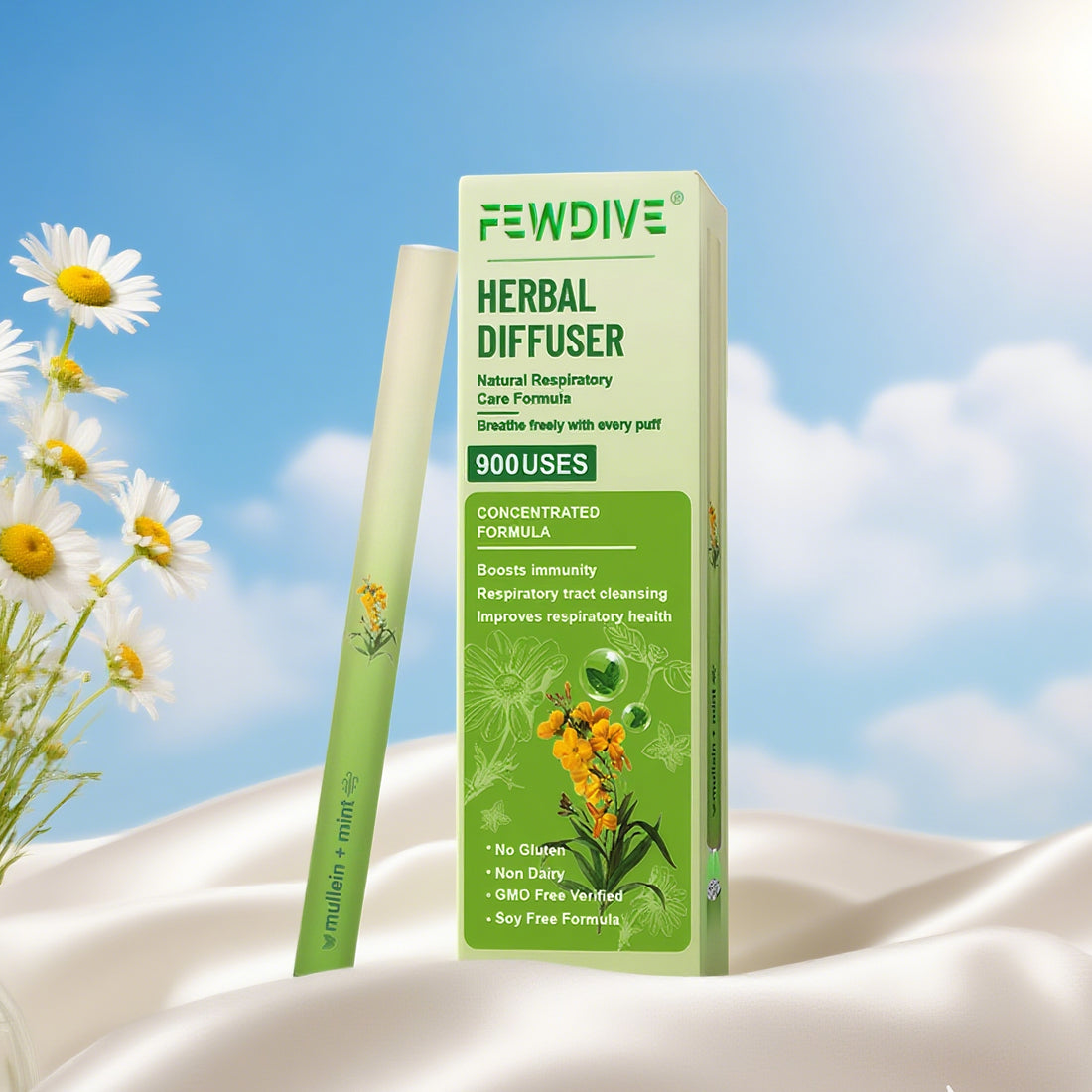 FEWDIVE Herbal Diffusion Pen Vitamin B12 Pure Herb NAD+ Berry Relaxation Stick & Oral Air Freshening, Scented Oil Diffusers Forlung Detoxification -600 Uses