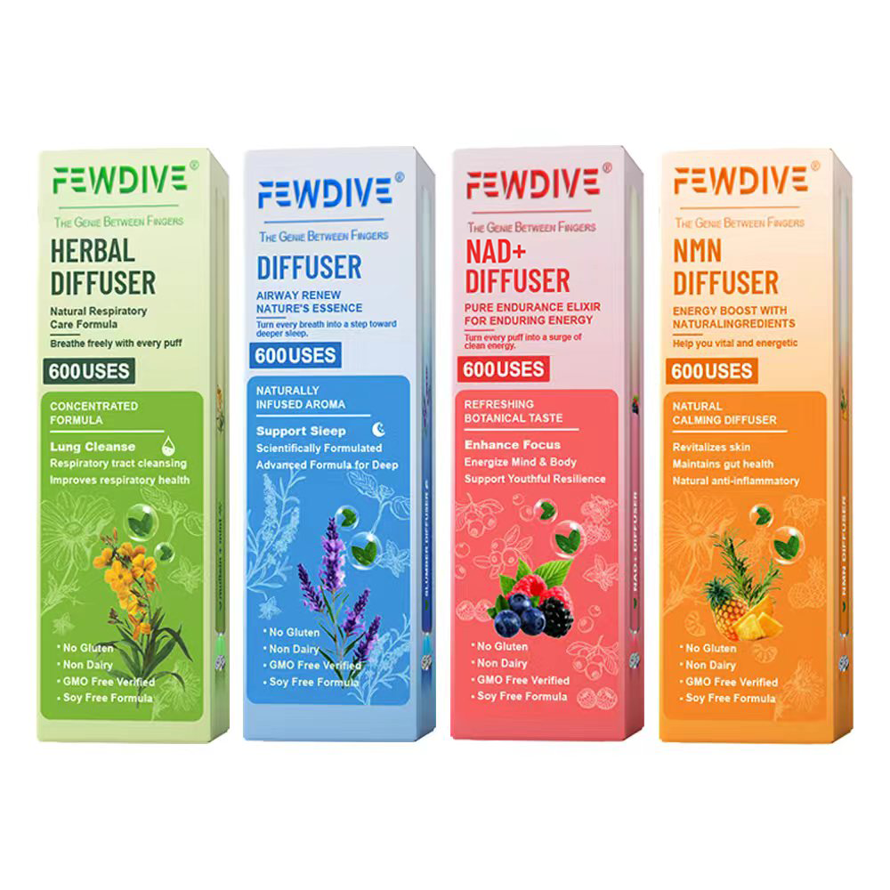 FEWDIVE Herbal Diffusion Pen Vitamin B12 Pure Herb NAD+ Berry Relaxation Stick & Oral Air Freshening, Scented Oil Diffusers Forlung Detoxification -600 Uses