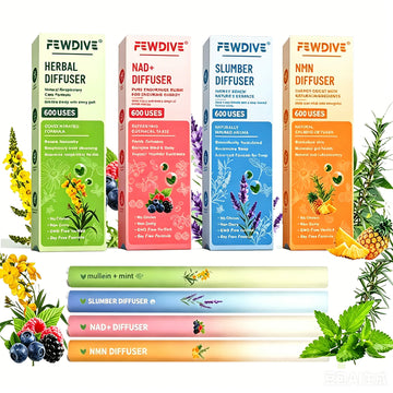 FEWDIVE Herbal Diffuser Vitamin B12 Pure Herb NAD+ Berry Relaxation Stick & Oral Air Freshening, Scented Oil Diffusers Forlung Detoxification -600 Uses