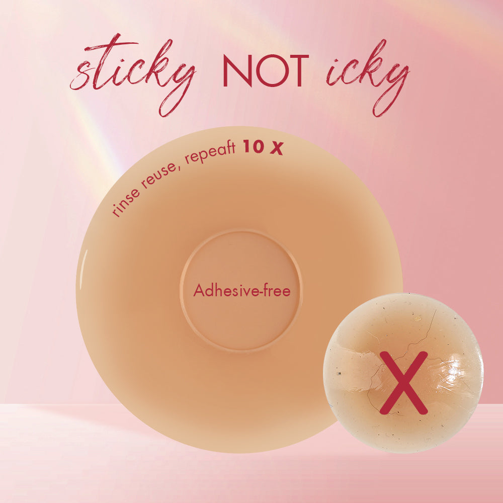 RIYEETEN Circles - The First-ever Sticky Circle Nipple Covers, A medical-grade adhesive boob solution designed by women, for women