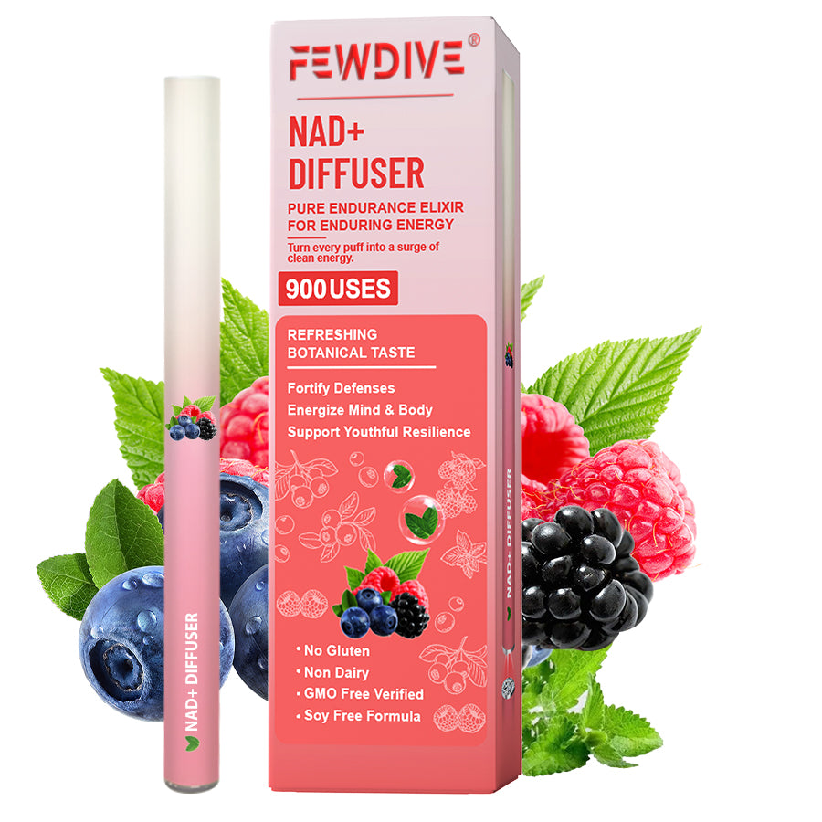 FEWDIVE Herbal Diffusion Pen Vitamin B12 Pure Herb NAD+ Berry Relaxation Stick & Oral Air Freshening, Scented Oil Diffusers Forlung Detoxification -600 Uses