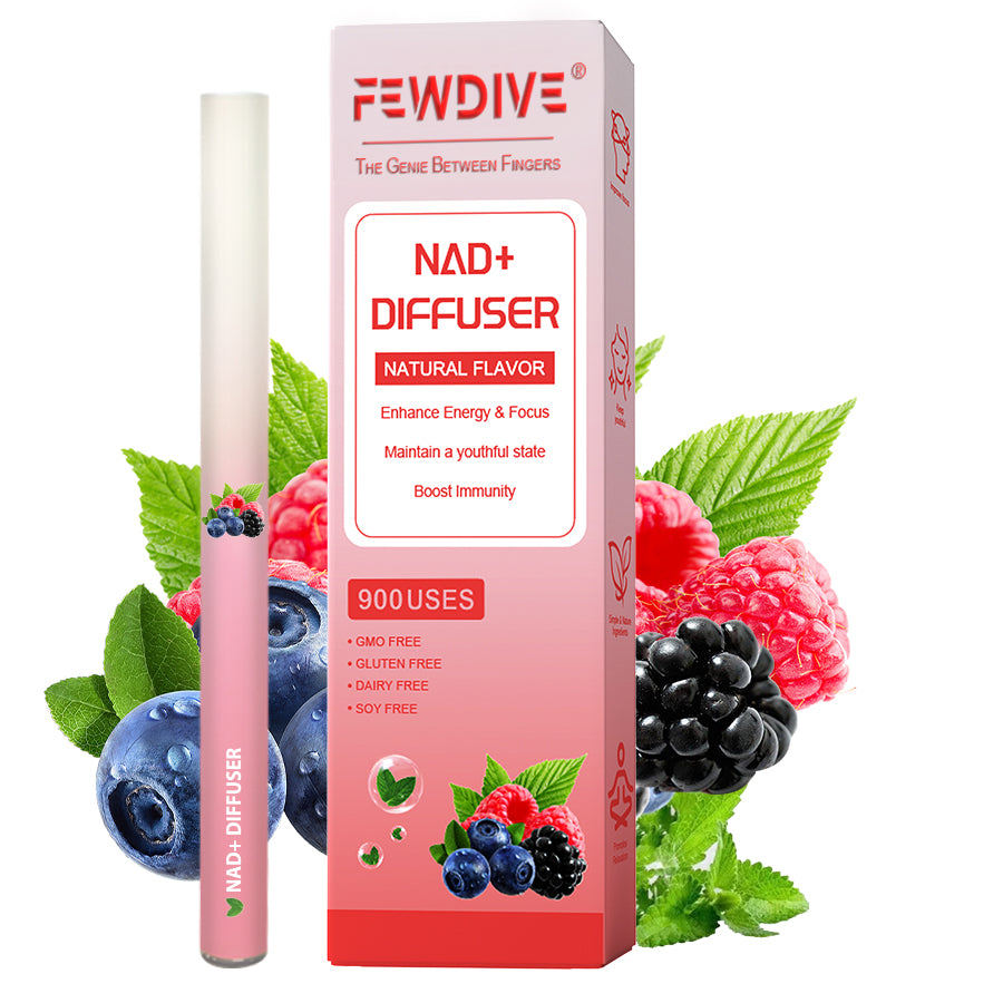 FEWDIVE Herbal Diffusion Pen Vitamin B12 Pure Herb NAD+ Berry Relaxation Stick & Oral Air Freshening, Scented Oil Diffusers Forlung Detoxification -900 Uses