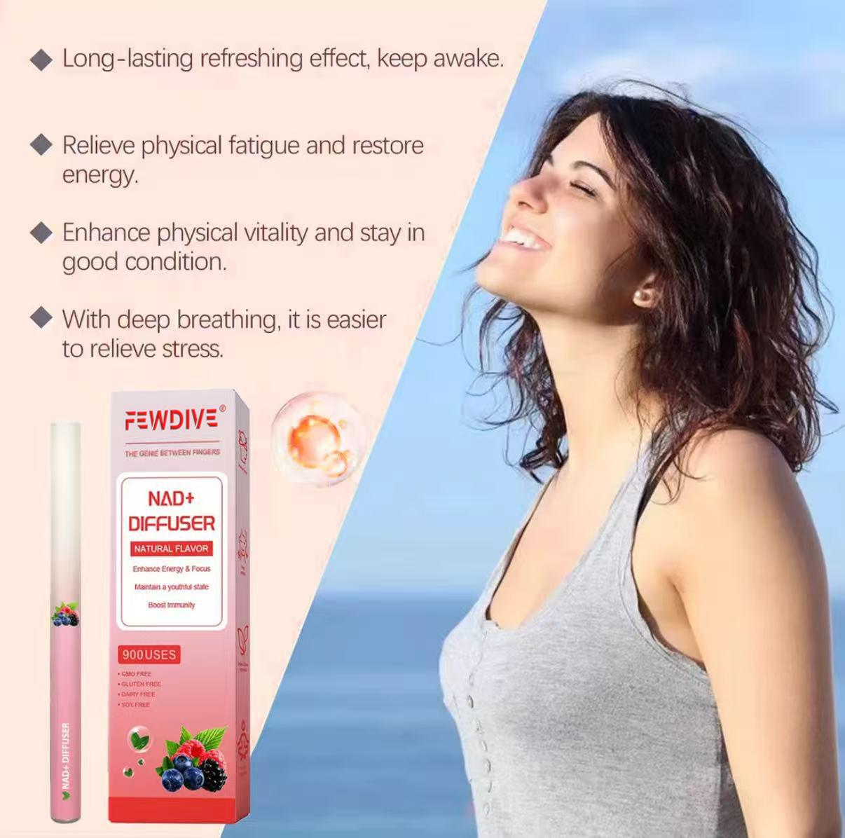 FEWDIVE Herbal Diffusion Pen Vitamin B12 Pure Herb NAD+ Berry Relaxation Stick & Oral Air Freshening, Scented Oil Diffusers Forlung Detoxification -900 Uses