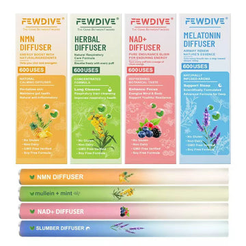 FEWDIVE Herbal Diffusion Pen Vitamin B12 Pure Herb NAD+ Berry Relaxation Stick & Oral Air Freshening, Scented Oil Diffusers Forlung Detoxification -600 Uses